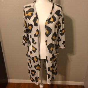 Boutique Knit Leopard Cardigan